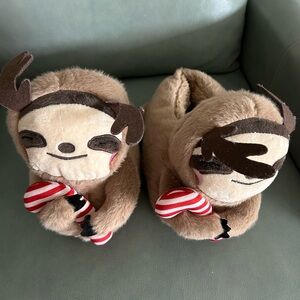 Aerie Brown Sloth Slippers